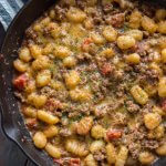 Delicious and easy Cheeseburger Gnocchi Skillet is bursting with flavor and is healthy, too!