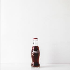 Bottle of Coca-Cola on a white background