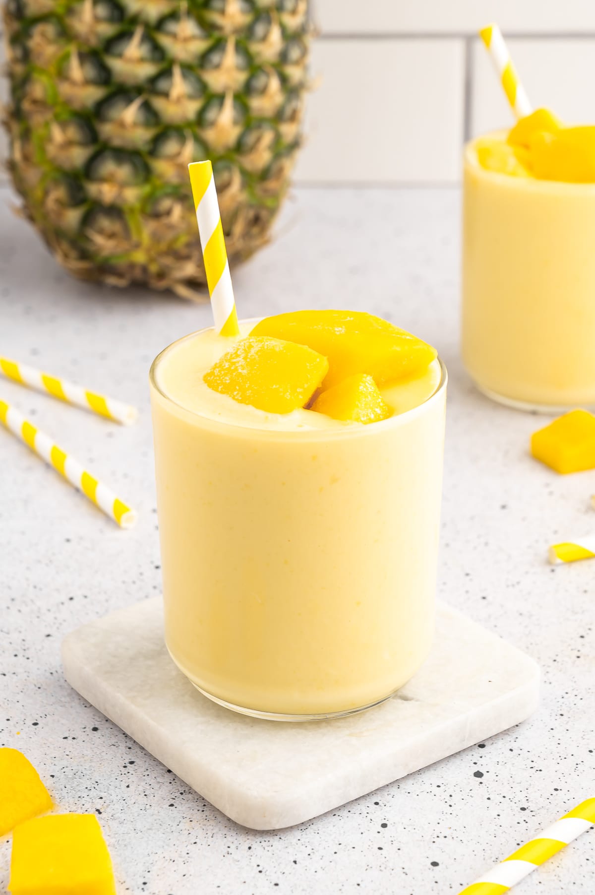 Easy 6 Ingredient Healthy Mango Pineapple Smoothie